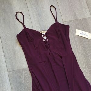 Wild Daisy Burgundy Spaghetti Strap Dress
